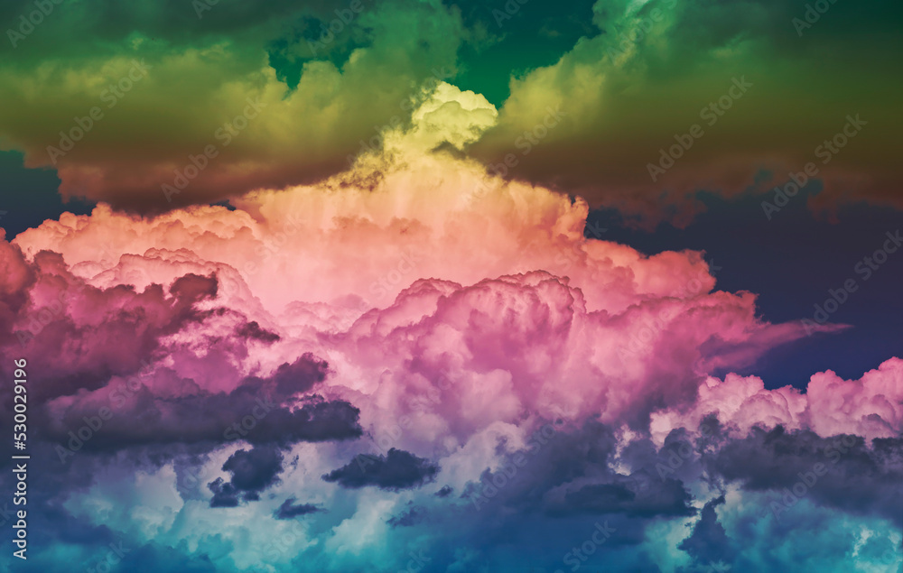 clouds of different colors in the sky	
