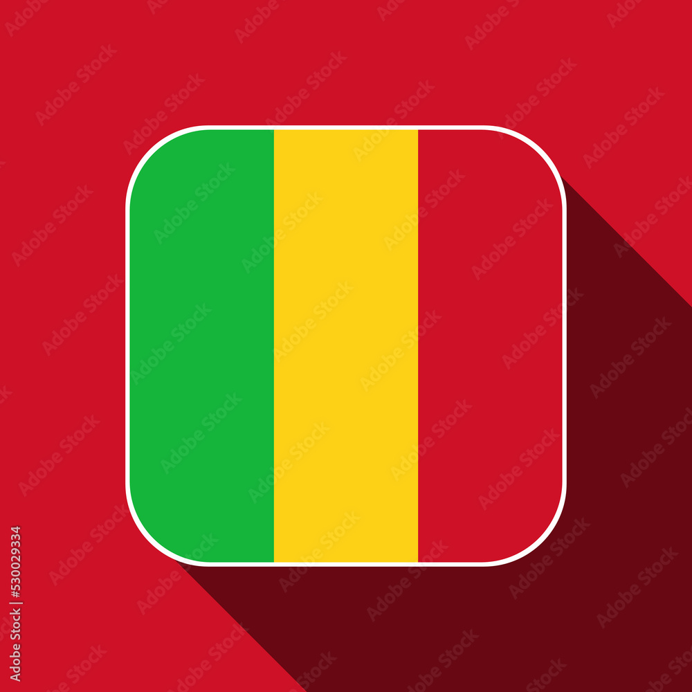Fototapeta premium Mali flag, official colors. Vector illustration.