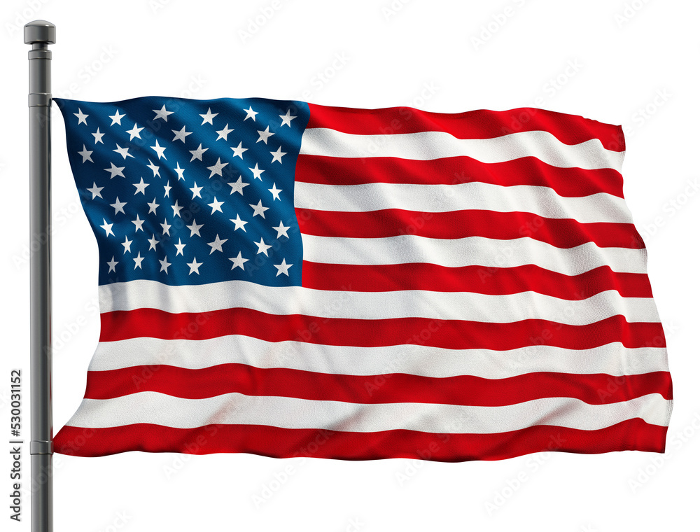 Obraz premium United States of America flag with transparent background.
