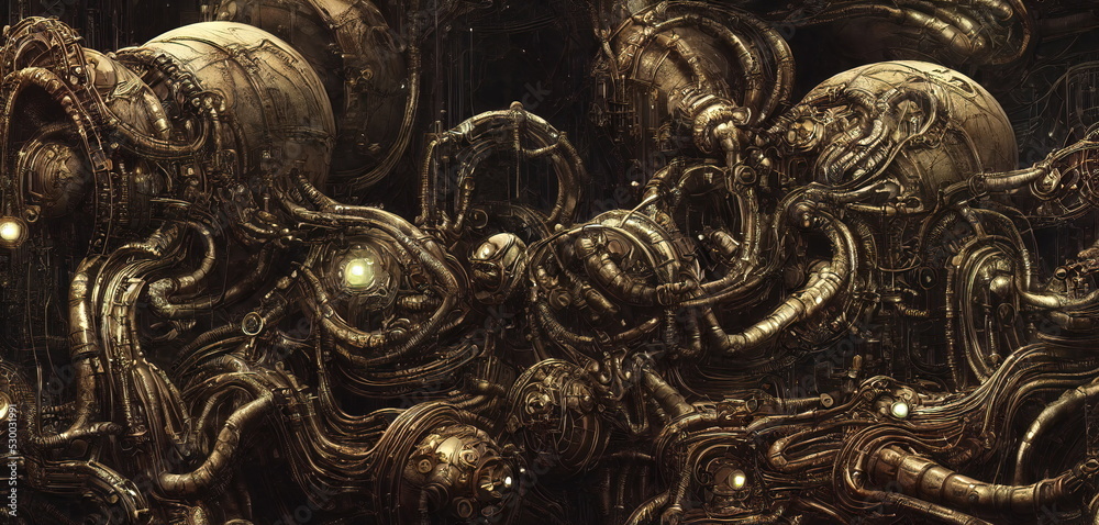 Ilustração do Stock: Extraterrestrial alien spaceship xenomorphs of ...