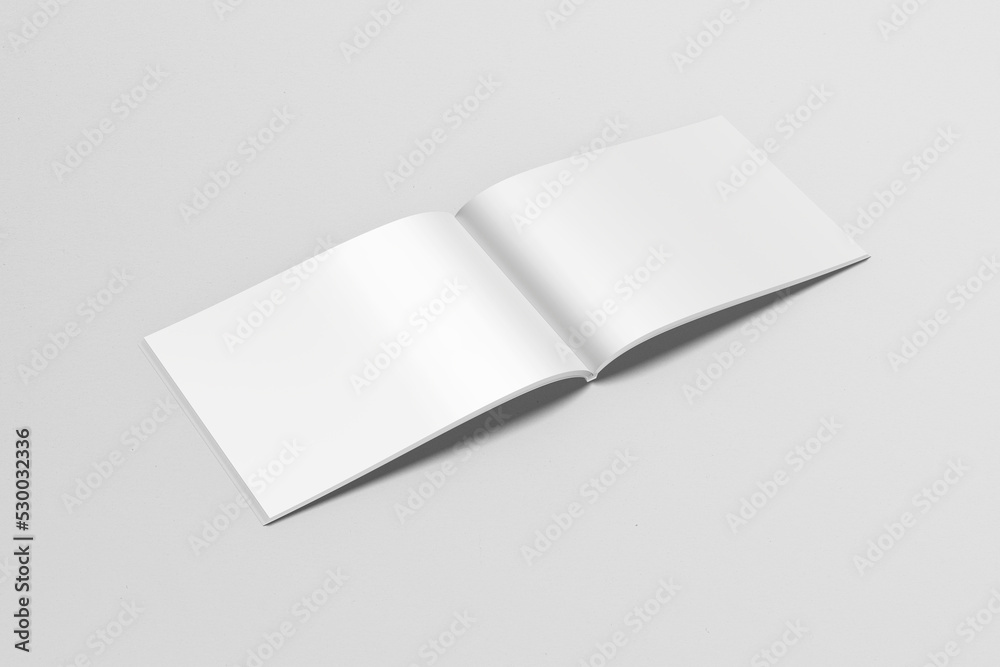 Blank opened a4 white paper on white background Blank opened a4 white paper on white background
