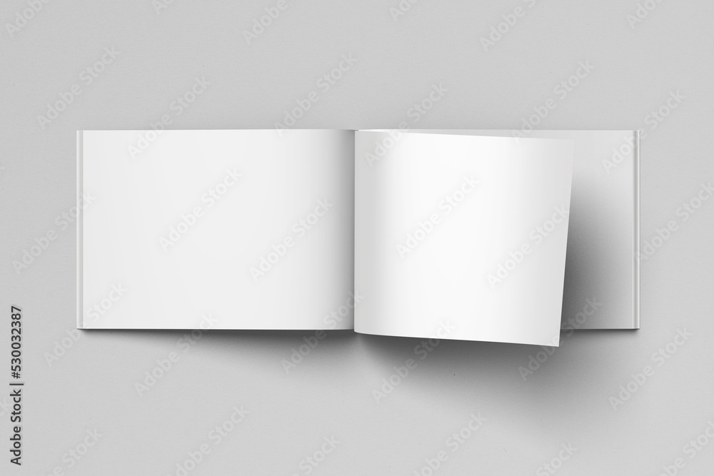 Blank landscape a4 magazine mockup Stock Illustration | Adobe Stock