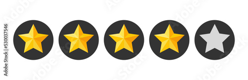 Four stars rating button