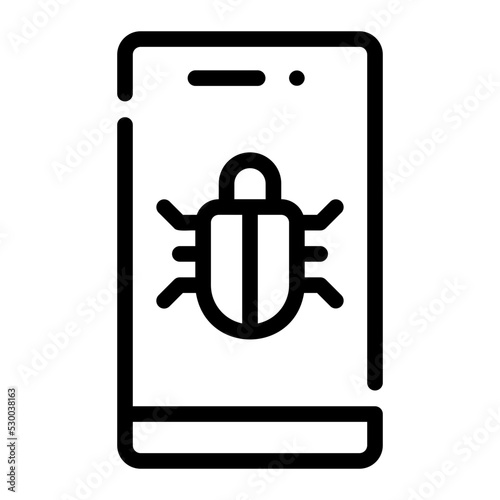 malware line icon