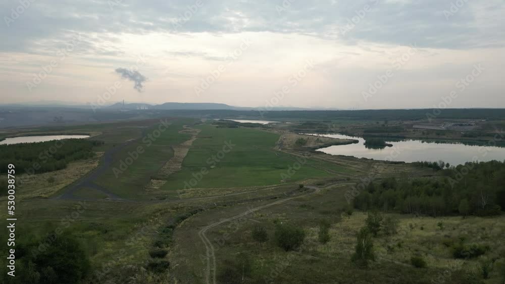 Recultivated landscape around the brown coal basin in the Most region. Czech Republic Recultivated landscape around the brown coal basin in the Most region. Czech Republic
