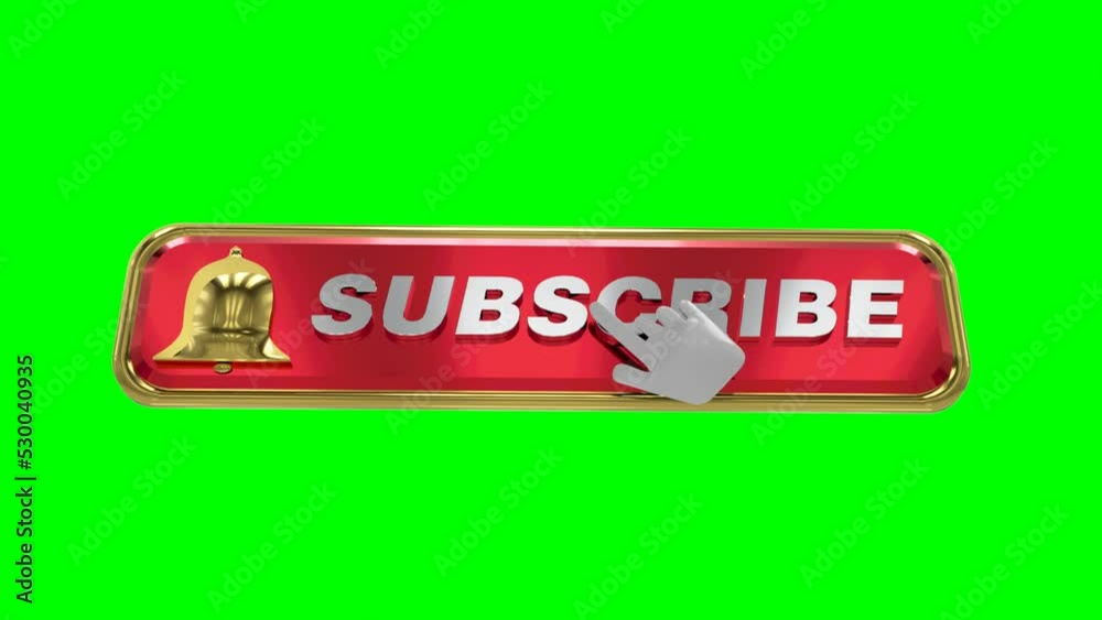 Vidéo Stock YouTube subscribe icon green screen YouTube subscribe