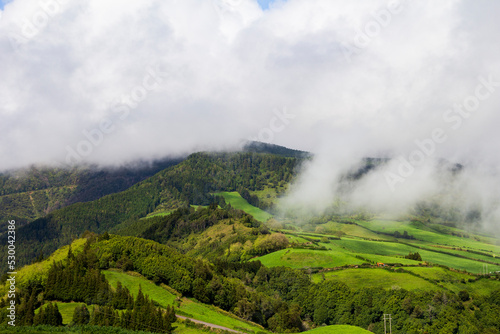 landscape in the green mountains