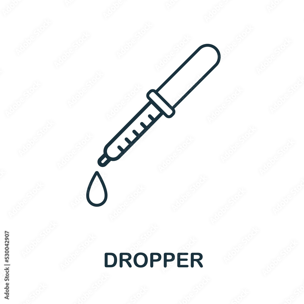 Dropper icon. Simple element from medical services collection. Filled monochrome Dropper icon for templates, infographics and banners Dropper icon. Simple element from medical services collection. Filled monochrome Dropper icon for templates, infographics and banners