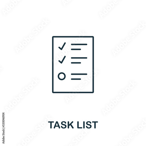 Task List icon. Simple element from agile method collection. Filled Task List icon for templates, infographics and more