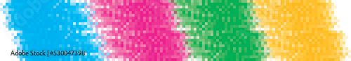 BANDEAU BANNIERE PIXEL ARC EN CIEL