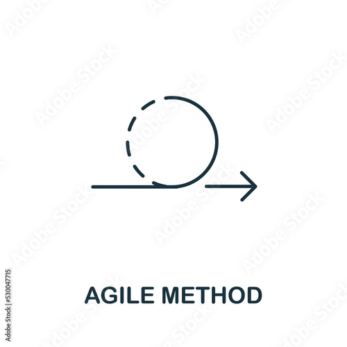 Agile Method icon. Simple creative element. Filled Agile Method icon for templates, infographics and more