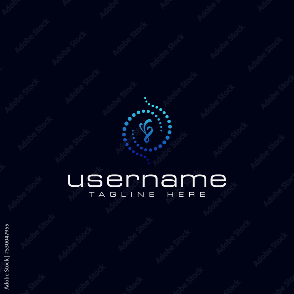 creative dot iconic logo business vector design template for medical and healthy company. futuristic circle logo business vector design template isolated on dark background with modern and tech styles