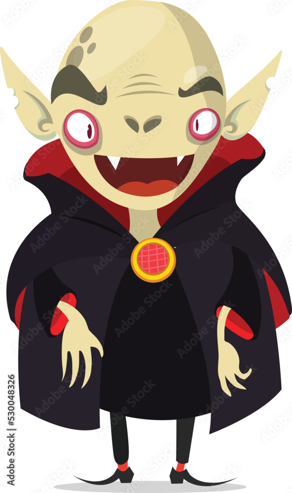 Cute cartoon vampire smiling. Vector illustration Cute cartoon vampire smiling. Vector illustration