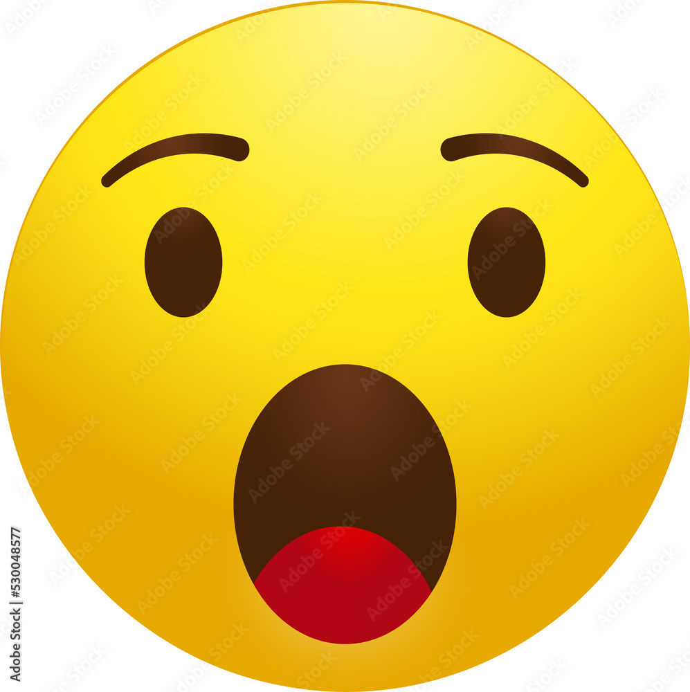 Wow and shocked emoji Stock Illustration | Adobe Stock
