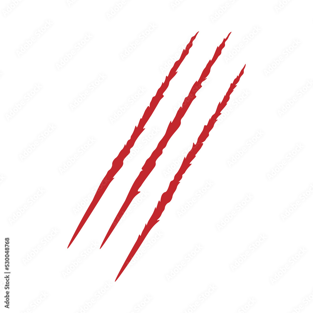 Claw scratches and bloody wounds realistic vector illustration isolated. Claw scratches and bloody wounds realistic vector illustration isolated.