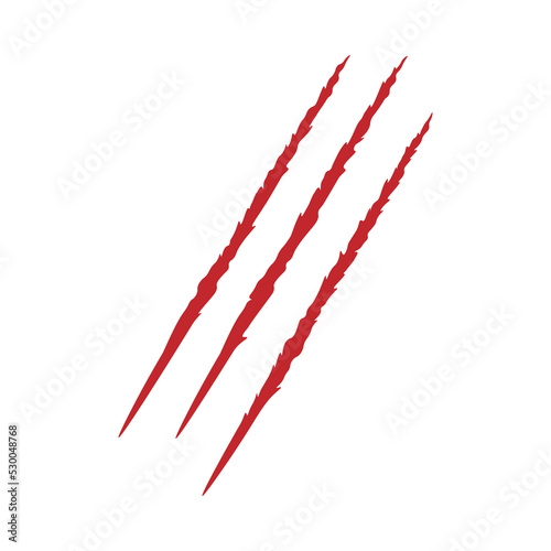 Claw scratches and bloody wounds realistic vector illustration isolated.