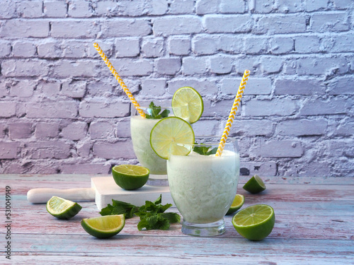 Glasses of traditional Brazilian lemonade