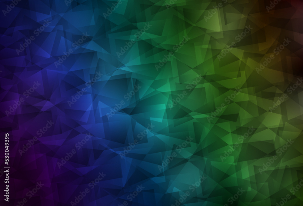Obraz premium Dark Blue, Green vector abstract mosaic pattern.