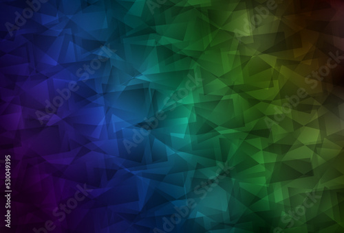 Dark Blue, Green vector abstract mosaic pattern.