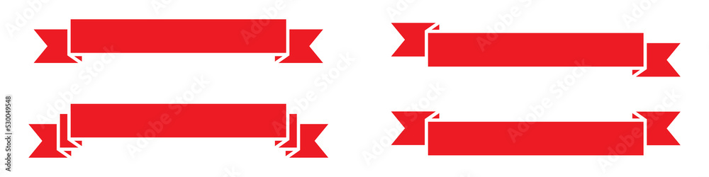 Ribbon banner icon. Template label decorative icon, vector illustration