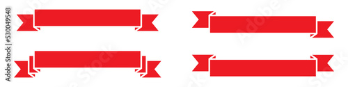 Ribbon banner icon. Template label decorative icon, vector illustration