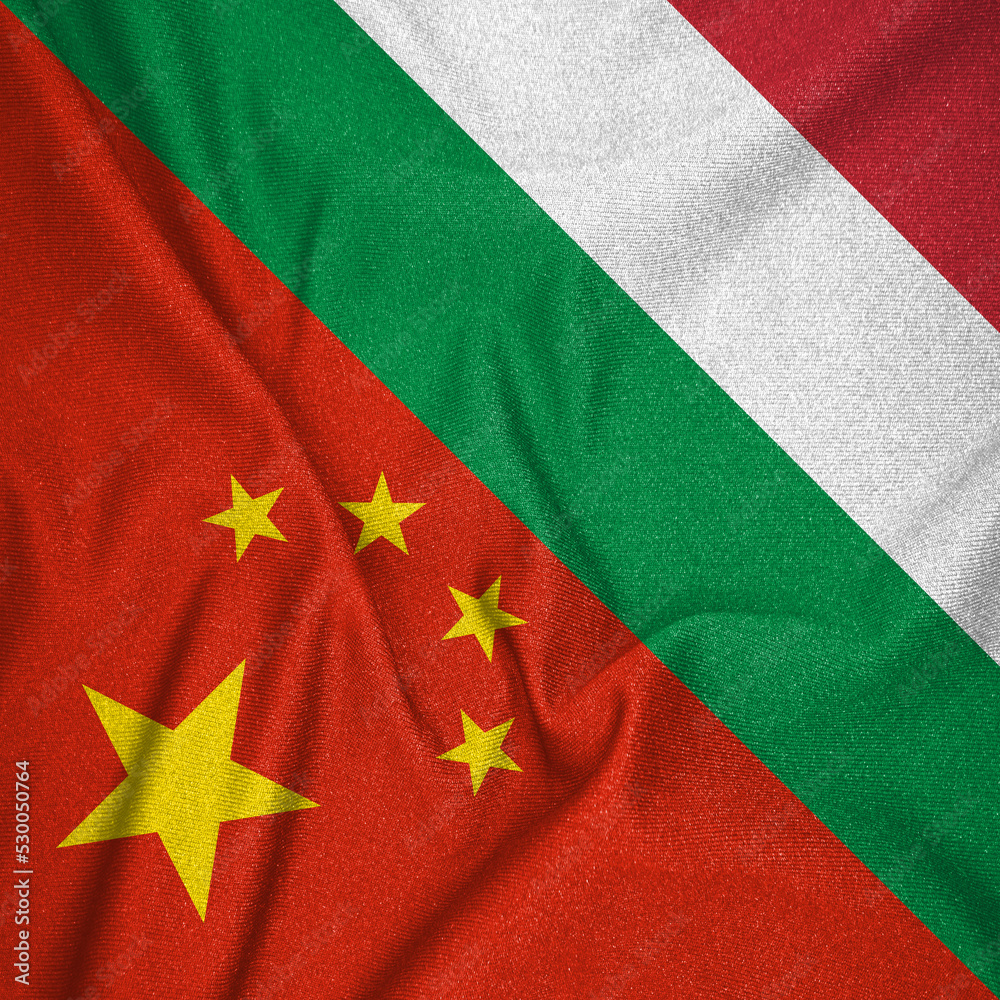 Φωτογραφία flags of china and italy. 3d illustration