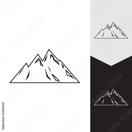 Mountain icon Logo Template Vector illustration design