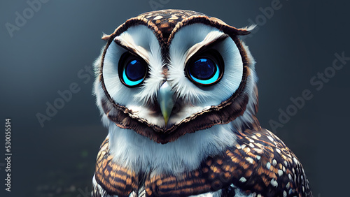 Stylized owl, portrait.
Poster and Wall Art Prints.