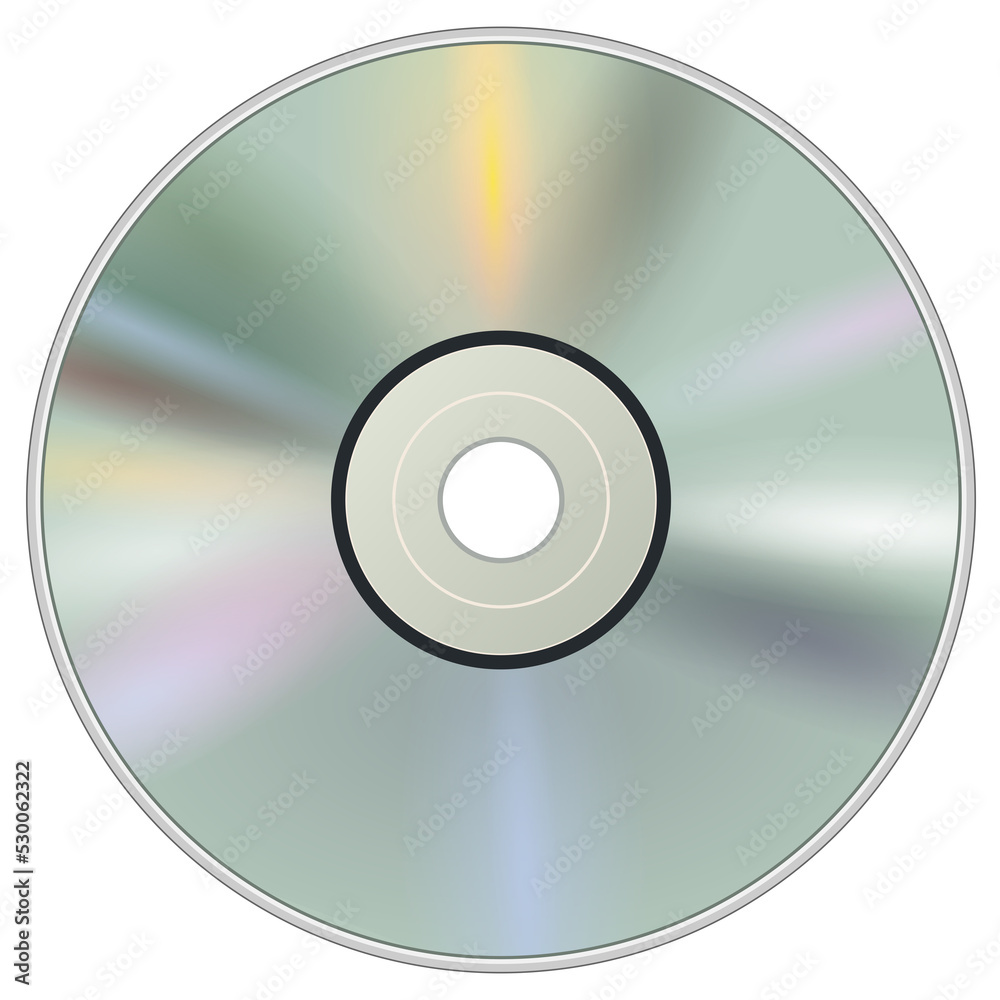DVD CD disc isolated, white icon illustration. DVD CD disc isolated, white icon illustration.