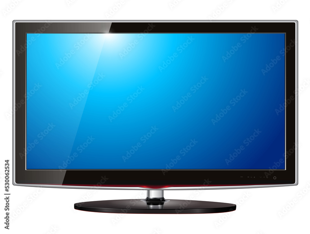 TV monitor isolated, flat screen lcd, plasma realistic 3D icon illustration. TV monitor isolated, flat screen lcd, plasma realistic 3D icon illustration.