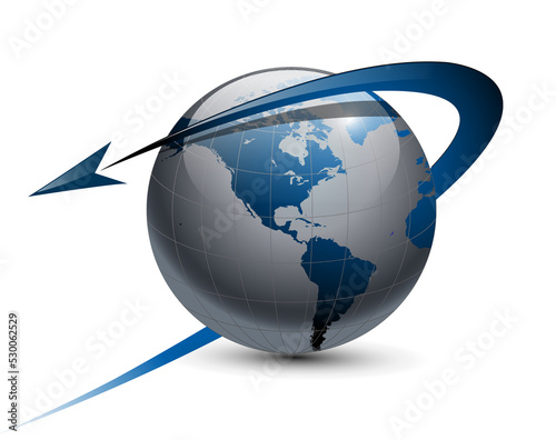 Earth globe planet with dyn...