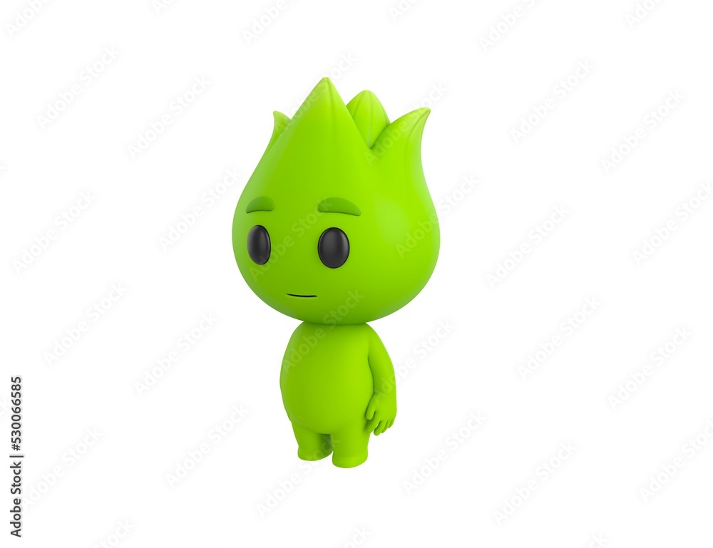 Nature Mascot character standing in 3d rendering. Nature Mascot character standing in 3d rendering.