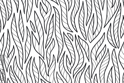 Hand drawn outline stripe seamless pattern