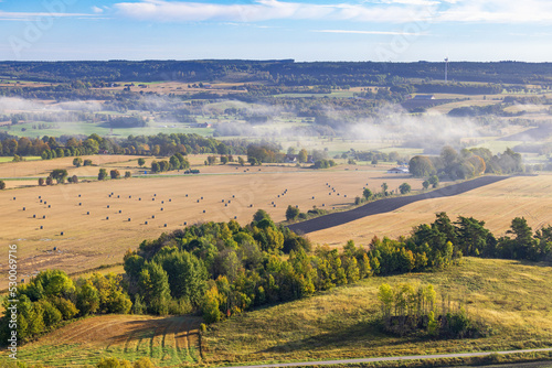 Aerial view at a rural landscape