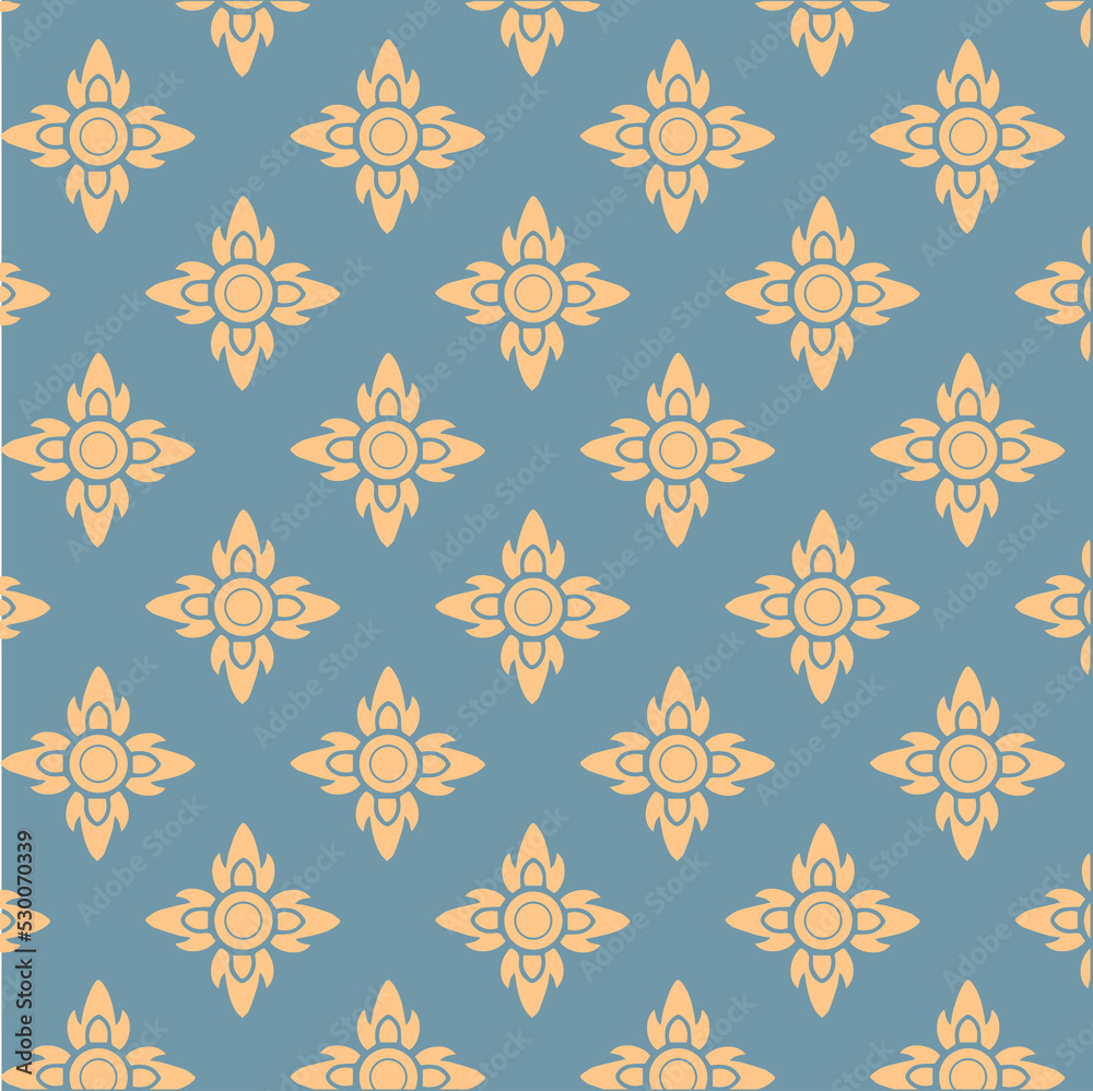 Thai pattern background of flower element. Asian traditional art design. Thai pattern background of flower element. Asian traditional art design.