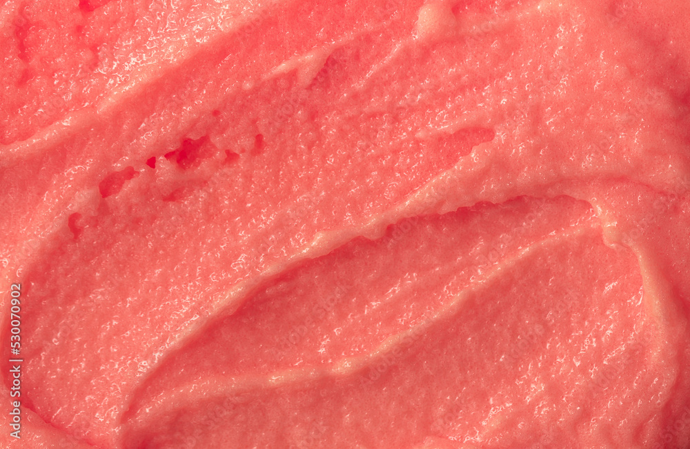 Berry yoghurt ice cream. Delicious sweet dessert close-up as a background. Smoothies from fresh fruits and berries. Ice cream texture. Berry yoghurt ice cream. Delicious sweet dessert close-up as a background. Smoothies from fresh fruits and berries. Ice cream texture.