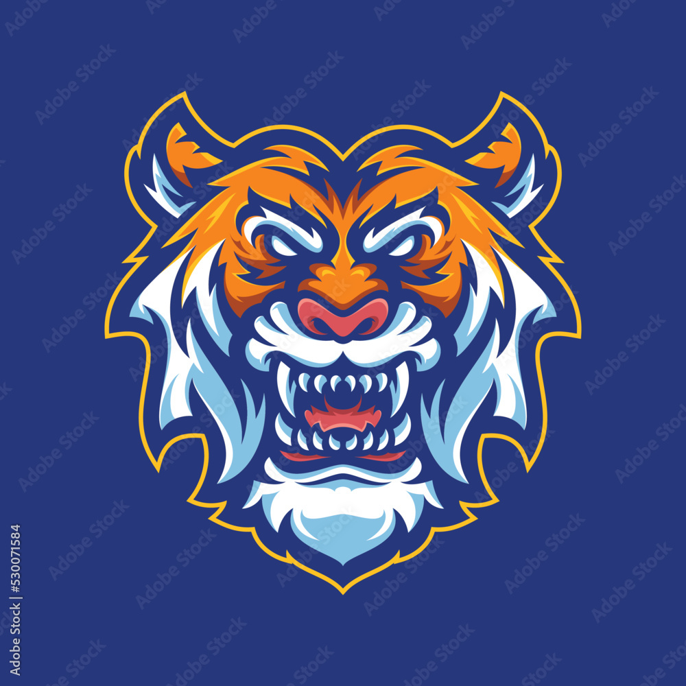 Head of tiger mascot illustrations Head of tiger mascot illustrations
