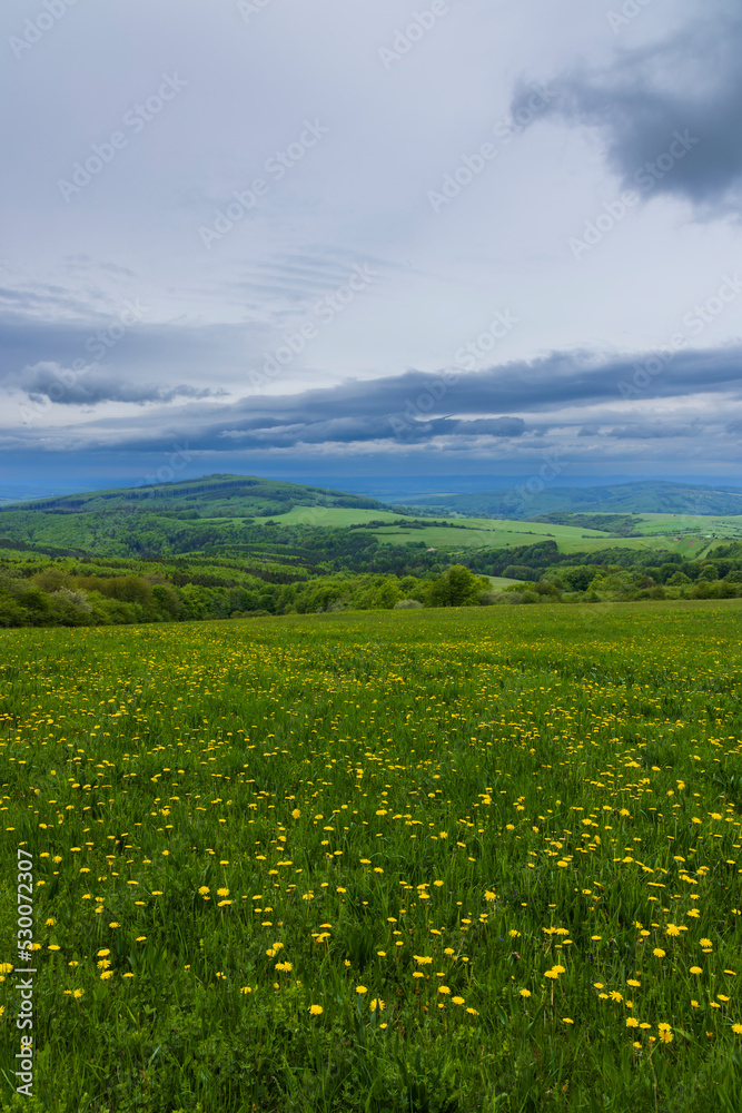 Spring landscape in White Carpathians, Czech Republic Spring landscape in White Carpathians, Czech Republic