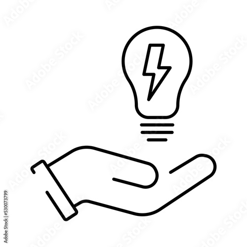 A simple icon icon for saving electricity Vector illustration
