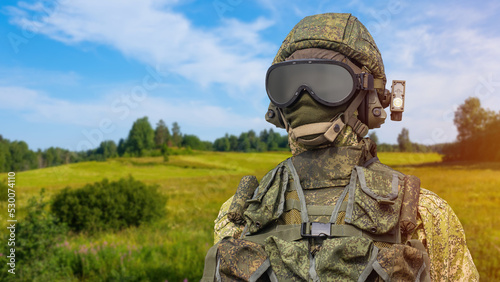 Army soldier. Military mode...