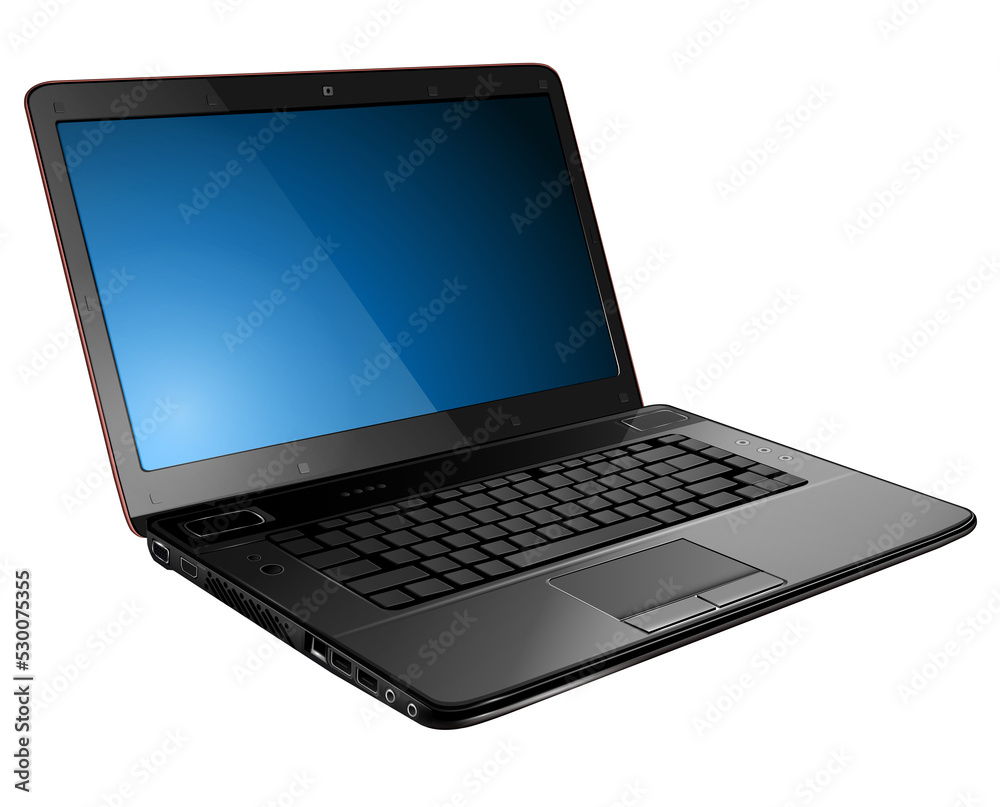 Laptop isolated, modern computer detailed 3D icon illustration. Laptop isolated, modern computer detailed 3D icon illustration.