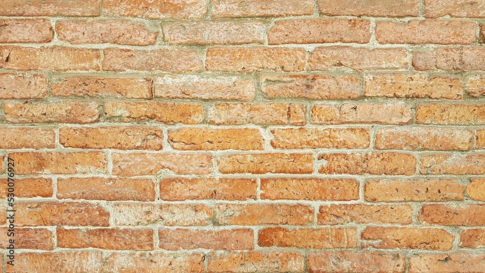 Obraz premium Red masonry wall painted with lacquer.