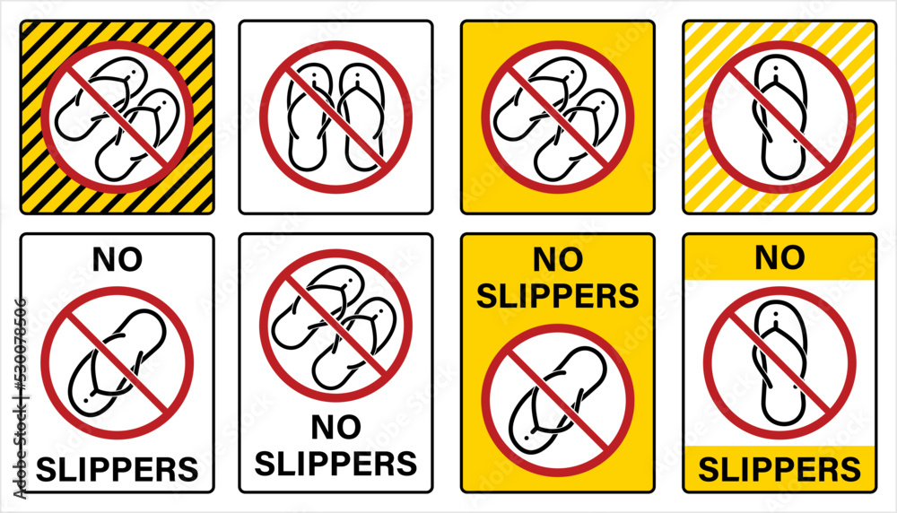No Slipper Sign M_2209001 No Slipper Sign M_2209001