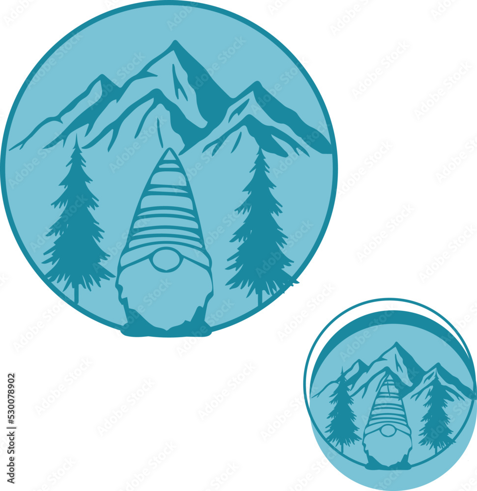 Fototapeta premium 3d Christmas Gnome Layer Cut Svg