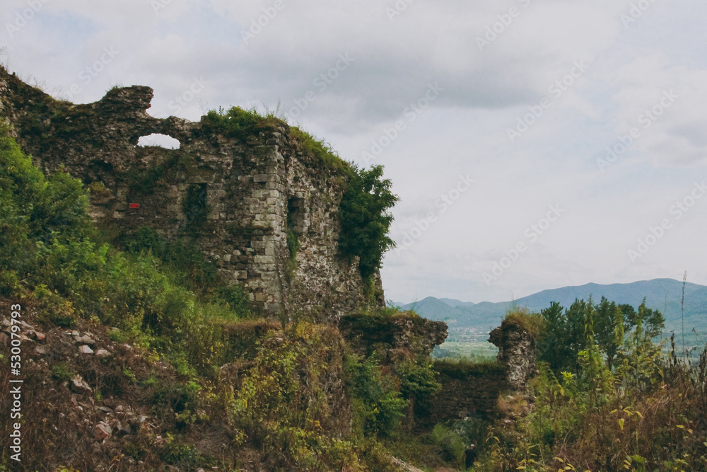 Ruins of a building on the mountain