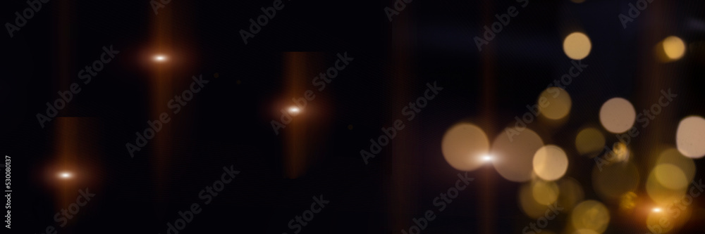 Beautiful abstract banner with sparkling golden bokeh for Christmas time, festive y especial day , copy space Beautiful abstract banner with sparkling golden bokeh for Christmas time, festive y especial day , copy space