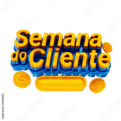 3d customer week stamp for composition