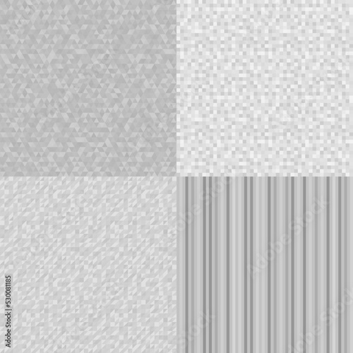 Set of abstract patterns. Seamless texture. Geometric art. Black and white illustration