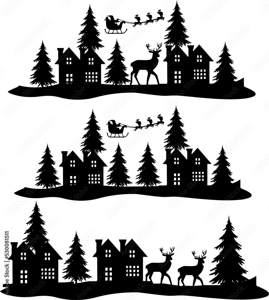 Christmas Big House, Deer Svg Bundle