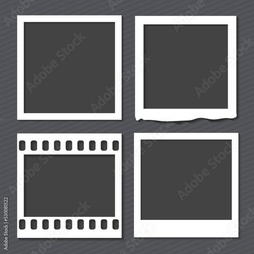 Vintage trend retro style. Decorative vector pattern frames. This photo frame can be used for photos or memories. Super design concept. Insert your photo.